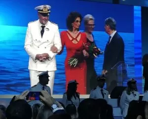 Ceremonia chrztu statku Sophia Loren podczas ceremonii chrztu statku MSC Seaview